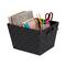 Simplify 10" Black Small Woven Storage Bin